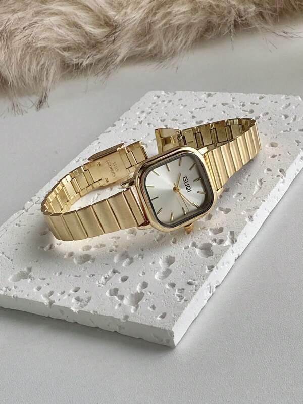 Silver Bamboo Strap Quartz Watch